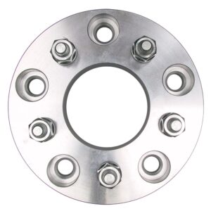 TRANS-DAPT PERFORMANCE PRODUCTS 5 LUG WHEEL ADAPTERS; 4.75 IN. WHEEL BOLT CIRCLE; 5.5 IN. HUB BOLT CIRCLE; 12MMX1.5 THREADS (PR)- ALUMINUM