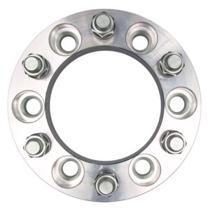 TRANS-DAPT PERFORMANCE PRODUCTS 6 LUG WHEEL SPACERS; 5.5 IN. BOLT CIRCLE; 14MMX1.5 THREADS (PR)- ALUMINUM
