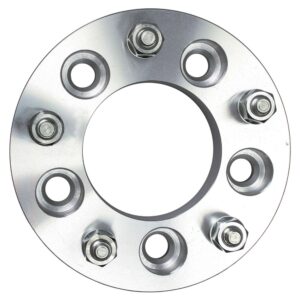TRANS-DAPT PERFORMANCE PRODUCTS 5 LUG WHEEL ADAPTERS; 5 IN. WHEEL BOLT CIRCLE; 135MM HUB BOLT CIRCLE; 12MMX1.5 THREADS (PR)- ALUMINUM