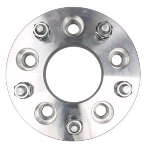 TRANS-DAPT PERFORMANCE PRODUCTS 5 LUG WHEEL ADAPTERS; 135MM WHEEL BOLT CIRCLE; 5 IN. HUB BOLT CIRCLE; 12MMX1.5 THREADS (PR)- ALUMINUM