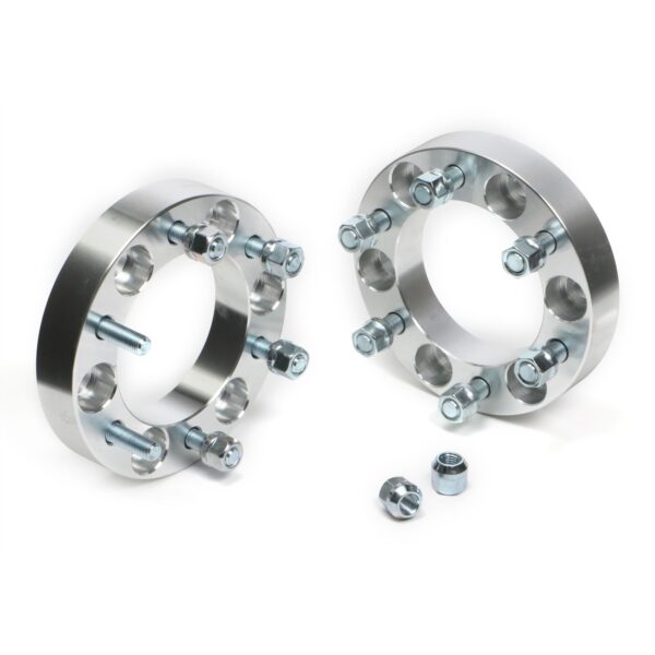 TRANS-DAPT PERFORMANCE PRODUCTS BILLET WHEEL SPACERS; 6 LUG ON 5.5 IN. BOLT PATTERN DIAMETER; 12MM X 1.5 STUDS; 1 1/4 IN. THICK