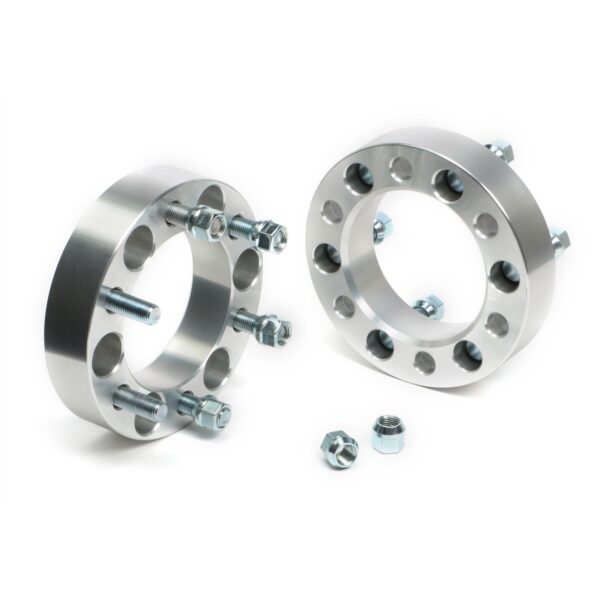 TRANS-DAPT PERFORMANCE PRODUCTS BILLET WHEEL SPACERS; 6 LUG ON 5.5 IN. BOLT PATTERN DIAMETER; 14MM X 1.5 STUDS; 1 1/2 IN. THICK
