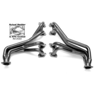 HEDMAN HEDDERS HEADERS FOR 1970-74 LAND ROVER RANGE ROVER WITH 215/3.5L V8; 1-1/2 IN. TUBE DIAMETER; 2-1/2 IN. COLLECTOR; LONG TUBE DESIGN- HTC POLISHED SILVER CERAMIC-METALLIC COATED