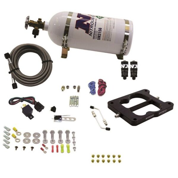 Nitrous Express Q-JET/HOLLEY SPREAD BORE HITMAN (100-150-200HP) WITH 10LB BOTTLE