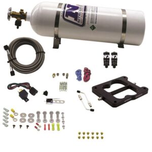 Nitrous Express Q-JET/HOLLEY SPREAD BORE HITMAN (100-150-200HP) WITH 15LB BOTTLE