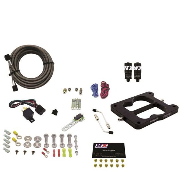 Nitrous Express Q-JET/HOLLEY SPREAD BORE HITMAN PLUS (50-100-150-200HP) LESS BOTTLE