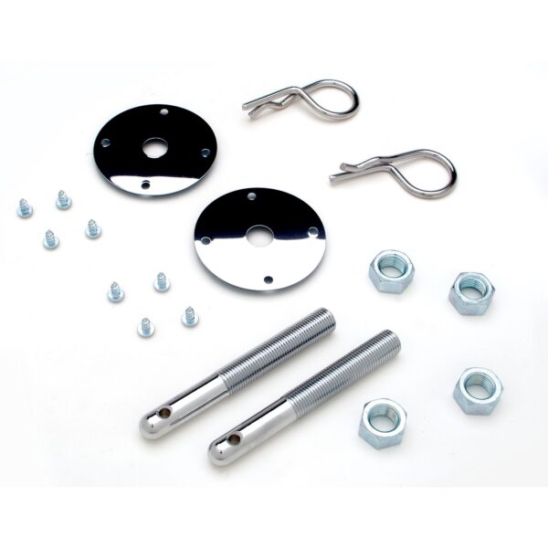 TRANS-DAPT PERFORMANCE PRODUCTS HAIRPIN STYLE HOOD PIN SET (1 PR.)- CHROME