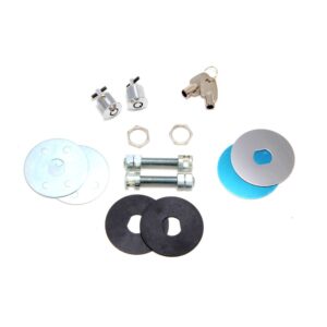 TRANS-DAPT PERFORMANCE PRODUCTS HOOD LOCK SET WITH KEY; UNIVERSAL FIT- CHROME