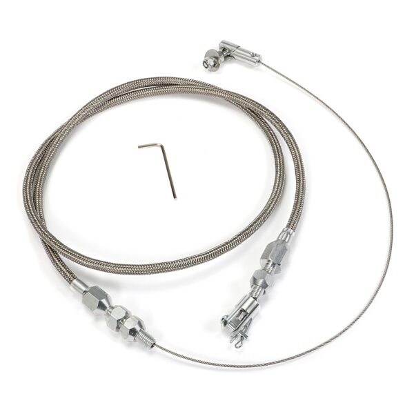 TRANS-DAPT PERFORMANCE PRODUCTS THROTTLE CABLE KIT 36 IN. UNIV. STAINLESS STEEL HOUSING