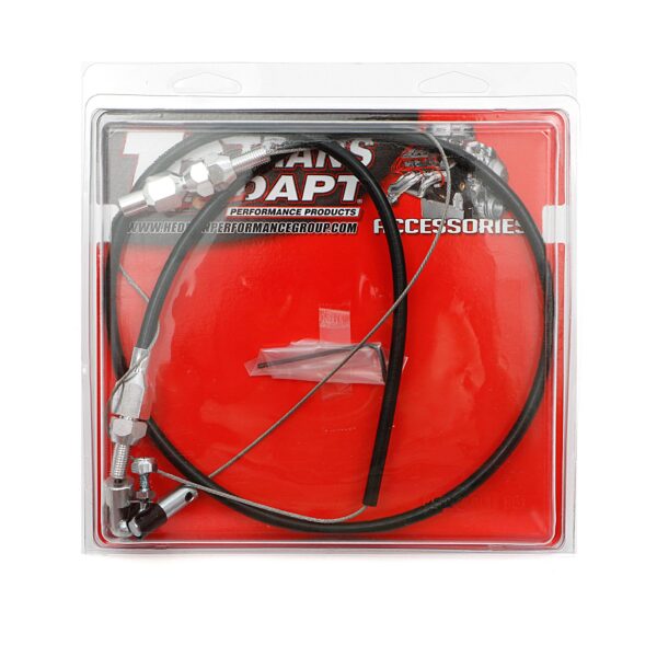 TRANS-DAPT PERFORMANCE PRODUCTS THROTTLE CABLE KIT 36 IN. UNIVERSAL BLACK HOUSING