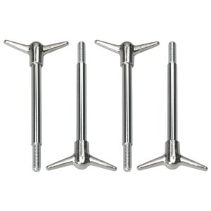 TRANS-DAPT PERFORMANCE PRODUCTS 5/16 IN.-18 X 3-1/2 IN. TALL WING-STYLE VALVE COVER FASTENERS; 2-PIECE DESIGN- CHROME