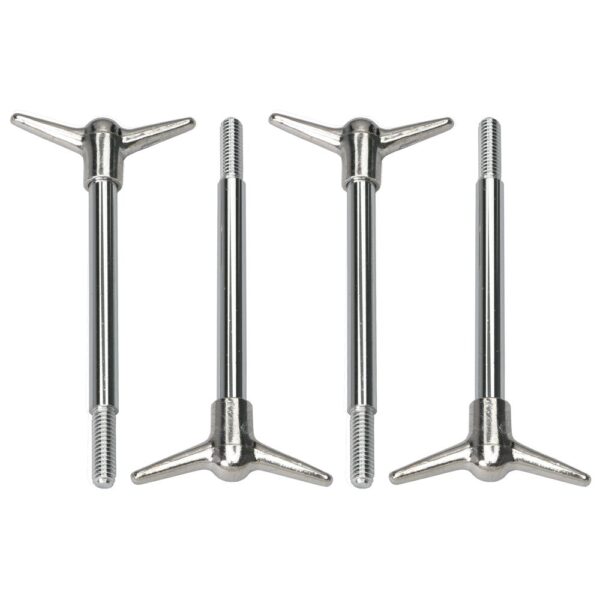 TRANS-DAPT PERFORMANCE PRODUCTS 5/16 IN.-18 X 3-1/2 IN. TALL WING-STYLE VALVE COVER FASTENERS; 2-PIECE DESIGN- CHROME