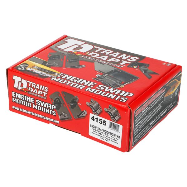 TRANS-DAPT PERFORMANCE PRODUCTS CHEVY V8 (1958 OR LATER) INTO 1955-57 CHEVY PASSENGER CAR- POLYURETHANE MOTOR MOUNT KIT