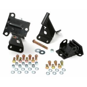 TRANS-DAPT PERFORMANCE PRODUCTS 55-57 CHEVY (TRI-5) FRAME MOUNTS; ENGINE 3/4 IN. FORWARD FOR HEI; RUBBER PADS