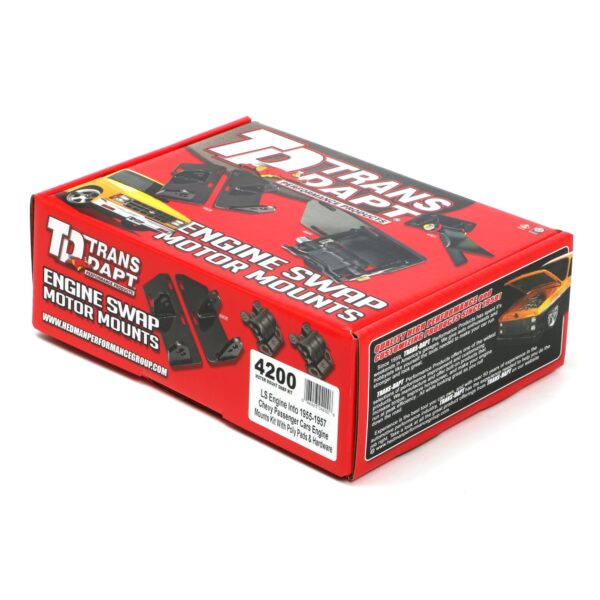 TRANS-DAPT PERFORMANCE PRODUCTS 55-57 CHEVY (TRI-5) LS ENGINE SWAP MOUNT KIT WITH POLYURETHANE MOUNT PADS