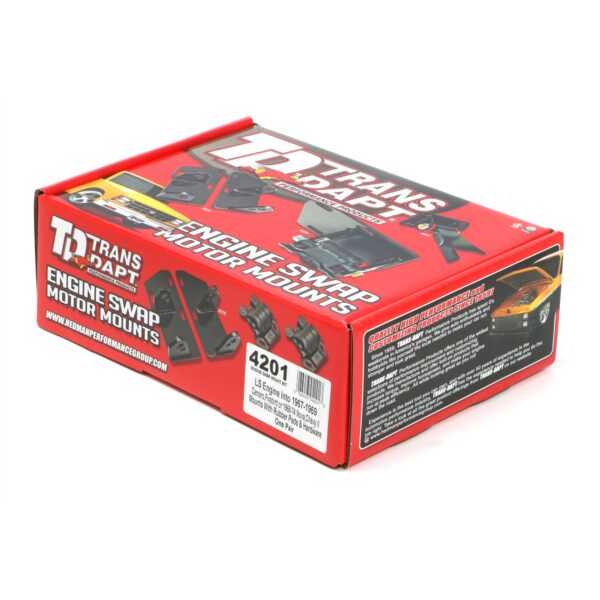 TRANS-DAPT PERFORMANCE PRODUCTS LS ENGINE SWAP MOUNT KIT; 67-69 CAMARO (F-BODY), 68-74 NOVA (X-BODY); RUBBER PAD