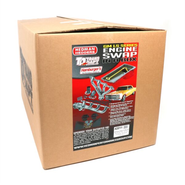 TRANS-DAPT PERFORMANCE PRODUCTS SWAP IN A BOX KIT-LS ENGINE INTO 67-69 F-BODY & 68-74 X-BODY AUTOMATIC TRANSMISSION W/BLACK HEADERS