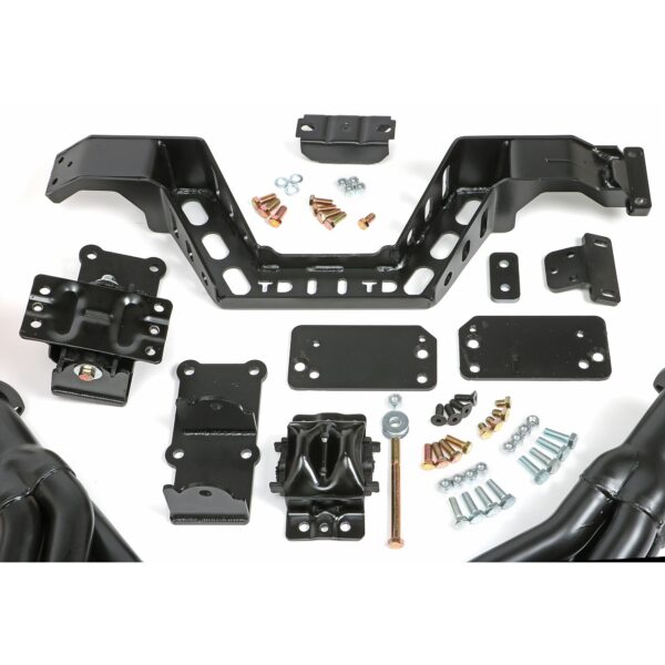 TRANS-DAPT PERFORMANCE PRODUCTS SWAP IN A BOX KIT-LS ENGINE INTO 67-69 F-BODY & 68-74 X-BODY MANUAL TRANSMISSION W/BLACK HEADERS