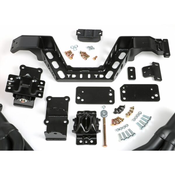 TRANS-DAPT PERFORMANCE PRODUCTS SWAP IN A BOX KIT-LS ENGINE INTO 67-69 F-BODY & 68-74 X-BODY MANUAL TRANSMISSION W/BLACK MAXX HEADERS
