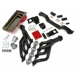 TRANS-DAPT PERFORMANCE PRODUCTS SWAP IN A BOX KIT-LS ENGINE INTO 70-74 F-BODY MANUAL TRANSMISSION W/BLACK MAXX HEADERS