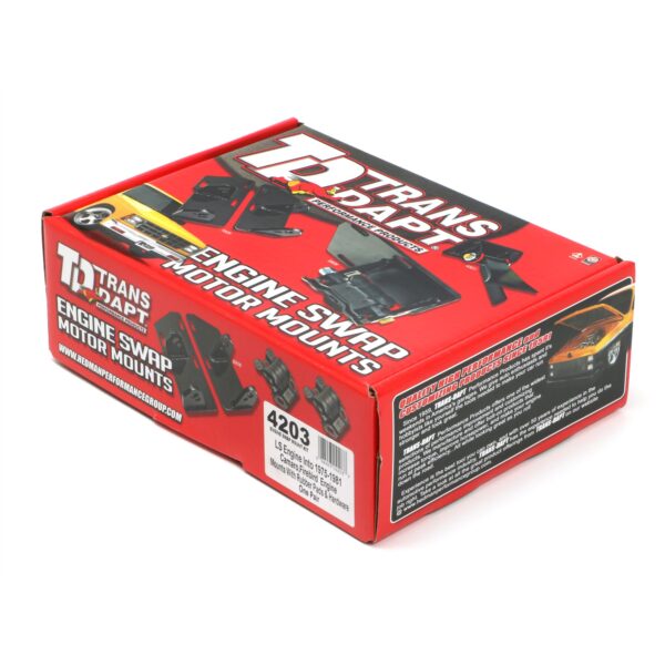 TRANS-DAPT PERFORMANCE PRODUCTS LS ENGINE SWAP MOUNT KIT; 75-81 CAMARO & FIREBIRD (F-BODY); RUBBER PAD