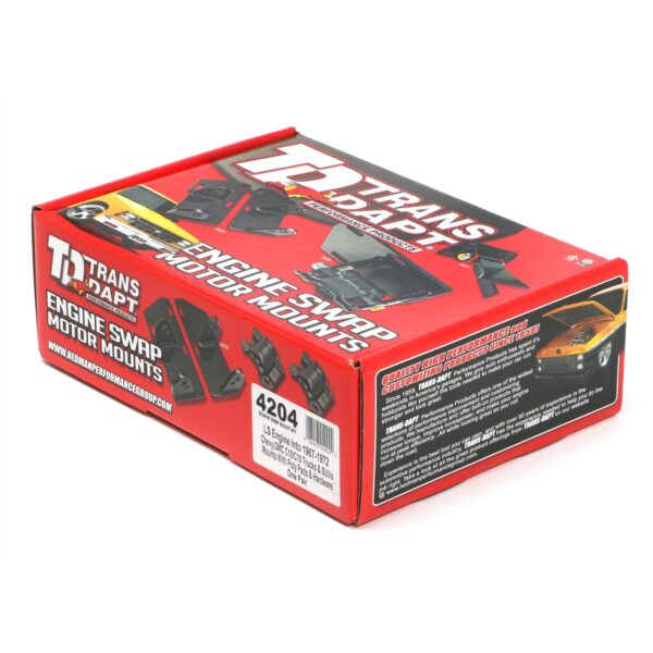 TRANS-DAPT PERFORMANCE PRODUCTS LS ENGINE SWAP MOUNT KIT; 67-72 CHEVY C10 GMC C15 TRUCKS & SUVS; POLYURETHANE