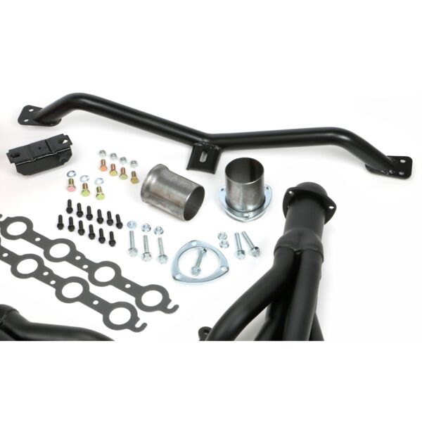 TRANS-DAPT PERFORMANCE PRODUCTS SWAP IN A BOX KIT-LS ENGINE INTO 67-72 2WD CHEVY/GMC TRUCKS AUTOMATIC TRANSMISSION WITH BLACK-MAXX COATED, MILD STEEL HEADERS