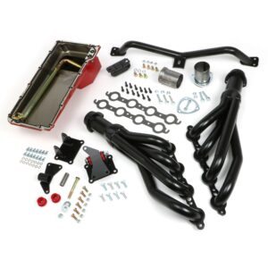 TRANS-DAPT PERFORMANCE PRODUCTS SWAP IN A BOX KIT-LS ENGINE INTO 73-87 2WD CHEVY/GMC TRUCKS & 73-91 2WD GM SUVS AUTOMATIC TRANSMISSION WITH UNCOATED, MILD STEEL HEADERS