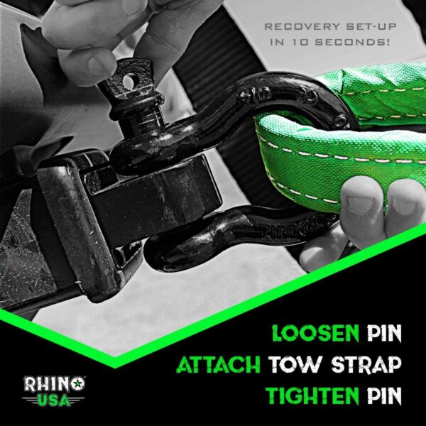 RHINO USA 20' TOW STRAP/HITCH COMBO