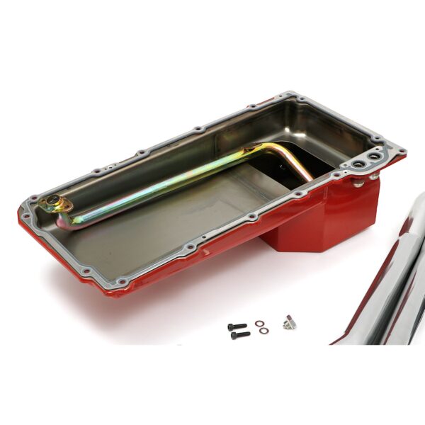 TRANS-DAPT PERFORMANCE PRODUCTS ENGINE SWAP IN A BOX KIT; CHEVY LS IN '82-04 S10/S15 WITH 4L60E/70E; 1-1/2 IN. LONG TUBE HEADERS; 3 IN. BALL COLLECTOR; INCLUDES HEADERS, OIL PAN, ENGINE MOUNTS, TRANSMISSION CROSSMEMBER- HTC SILVER CERAMIC HEADERS