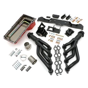 Engine SWAP-IN-A-BOX KIT; LS in 75-81 Camaro/Firebird; Auto Trans- Black-Maxx