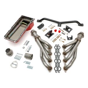 TRANS-DAPT PERFORMANCE PRODUCTS SWAP IN A BOX KIT-LS ENGINE INTO 67-72 2WD CHEVY/GMC TRUCKS AUTOMATIC TRANSMISSION W/RAW T304 STANLESS STEEL HEADERS