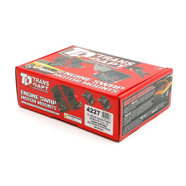 TRANS-DAPT PERFORMANCE PRODUCTS CHEVY ALL STEEL MOTOR MOUNTS WITH 2-1/8 IN. TALL AND 2-3/8 IN. WIDE TABS- FRAME AND ENGINE MOUNT KIT