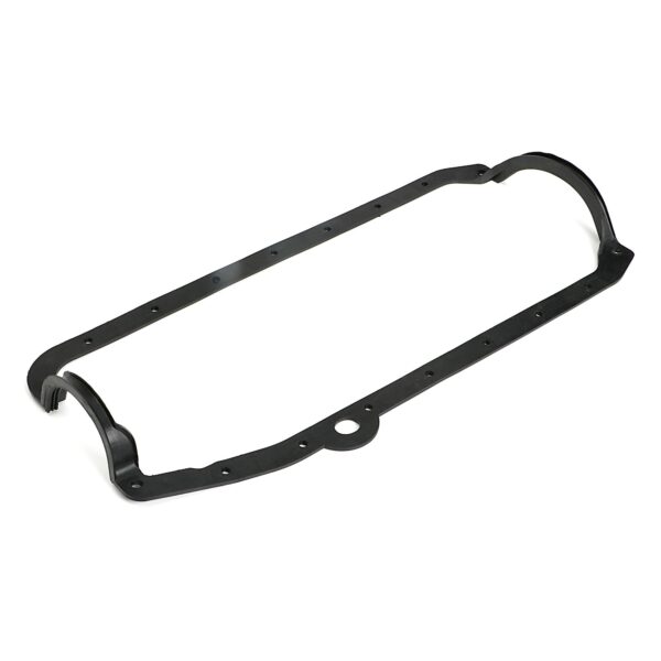 TRANS-DAPT PERFORMANCE PRODUCTS 1958-79 SB CHEVY OIL PAN GASKET SET; RUBBER ; 2PC REAR MAIN SEAL