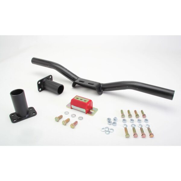 TRANS-DAPT PERFORMANCE PRODUCTS TRANSMISSION CROSSMEMBER WITH POLYURETHANE PAD; UNIVERSAL FIT; 26 IN. TO 36 IN. FRAMERAIL WIDTH; 3 IN. DROP DISTANCE