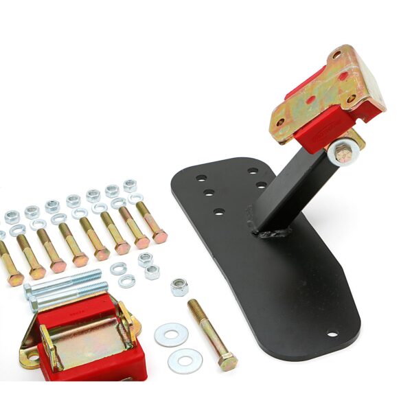 TRANS-DAPT PERFORMANCE PRODUCTS SB CHEVY V8 OR V6 INTO 1976-86 JEEP CJ SERIES- POLYURETHANE MOTOR MOUNT KIT