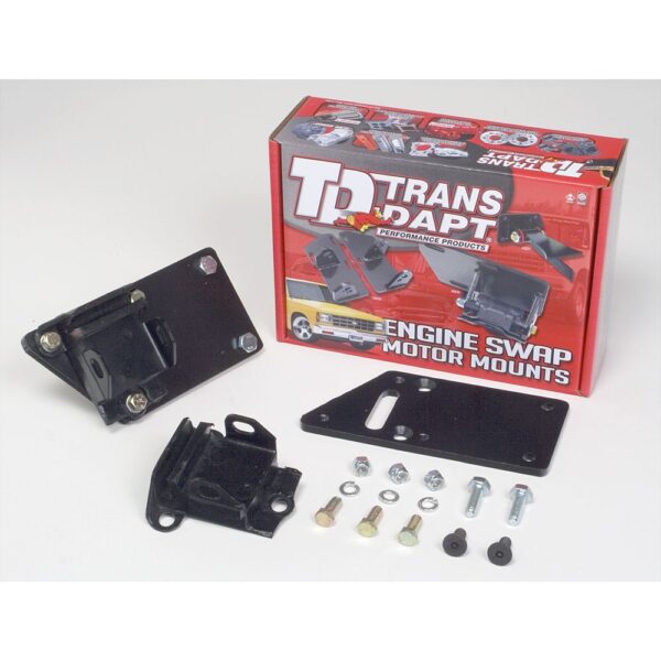 TRANS-DAPT PERFORMANCE PRODUCTS CHEVY LS SERIES ENGINE INTO SB CHEVY CHASSIS (1 IN. OFFSET) - MOUNT KIT