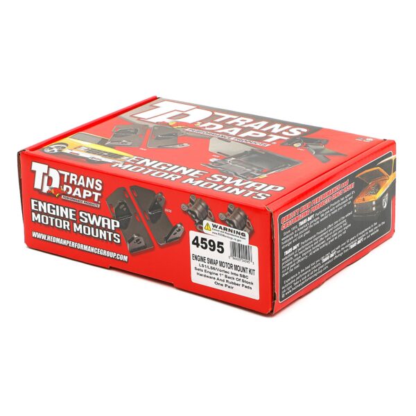 TRANS-DAPT PERFORMANCE PRODUCTS CHEVY LS SERIES ENGINE INTO SB CHEVY CHASSIS (1 IN. OFFSET) - MOUNT KIT