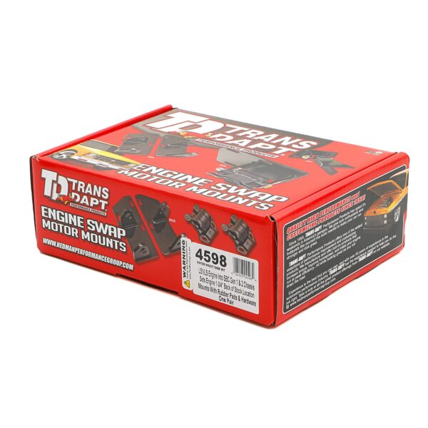 TRANS-DAPT PERFORMANCE PRODUCTS LS1 ENGINE SWAP KIT 1-3/4 IN. BACK- RUBBER PADS