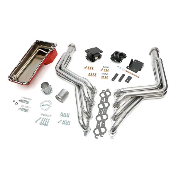 Engine SWAP-IN-A-BOX KIT; LS in 68-72 GM A-Body; 4L60/70E- Long HTC Headers