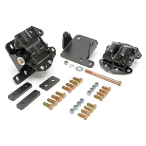 ENGINE MOUNT KIT; LS & TH350, TH400, 700R4 IN '68-72 GM A-BODY (CHEVELLE, ETC)