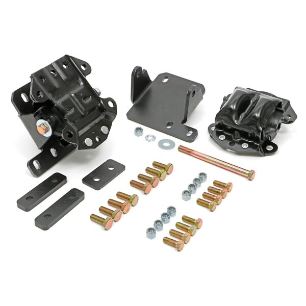 ENGINE MOUNT KIT; LS & TH350, TH400, 700R4 IN '68-72 GM A-BODY (CHEVELLE, ETC)