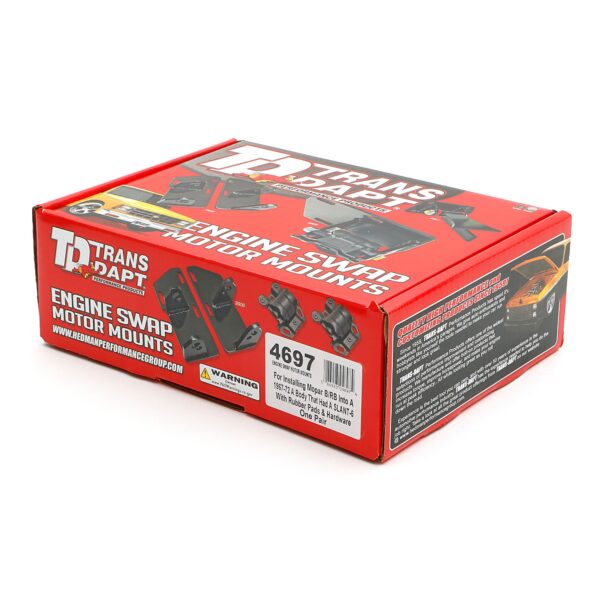 TRANS-DAPT PERFORMANCE PRODUCTS MOPAR B/RB INTO1967-72 A-BODY (WITH SLANT 6 K-MEMBER) MOTOR MOUNT KIT