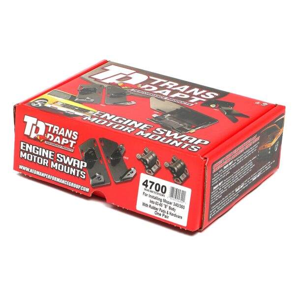 TRANS-DAPT PERFORMANCE PRODUCTS 340-360 MOPAR INTO 63-65 MOPAR B-BODY MOUNT KIT- RUBBER PADS