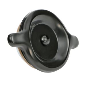 TRANS-DAPT PERFORMANCE PRODUCTS TWIST-IN STYLE OIL CAP; GM VEHICLES; RUBBER WITH BLACK TOP- PLAIN