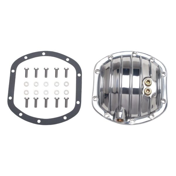 TRANS-DAPT PERFORMANCE PRODUCTS DANA 25-27-30 (10 BOLT), POLISHED ALUMINUM DIFFERENTIAL COVER KIT