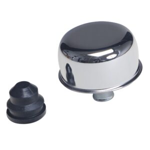 TRANS-DAPT PERFORMANCE PRODUCTS 2-3/4 IN. DIAMETER PUSH-IN STYLE BREATHER CAP (INCLUDES GROMMET)- CHROME