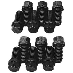TRANS-DAPT PERFORMANCE PRODUCTS HEADER BOLTS; 5/16"-18 X 3/4"; 3/8 IN. HEX HEAD (12 BOLTS); BLACK OXIDE FINISH- SB CHRYSLER