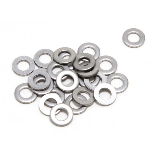 TRANS-DAPT PERFORMANCE PRODUCTS 1/4 IN. VALVE COVER FLAT WASHERS (25 PER PKG.)- YELLOW ZINC
