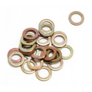 TRANS-DAPT PERFORMANCE PRODUCTS 3/8 IN. VALVE COVER FLAT WASHERS (25 PER PKG.)- YELLOW ZINC
